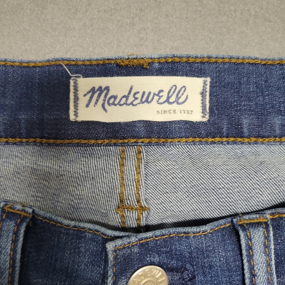 Madewell Jeans Women 31 Blue Wash Paint Splatter Distressed Skinny Leg Casual - Picture 3 of 16